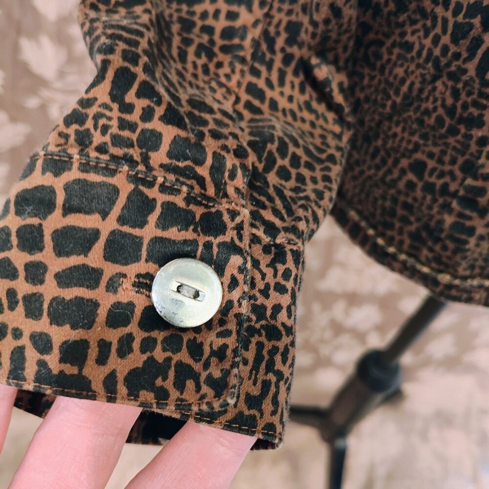 Christopher & Banks Stretch Animal Print Jacket, Size L, Gently Used - Picture 4 of 5